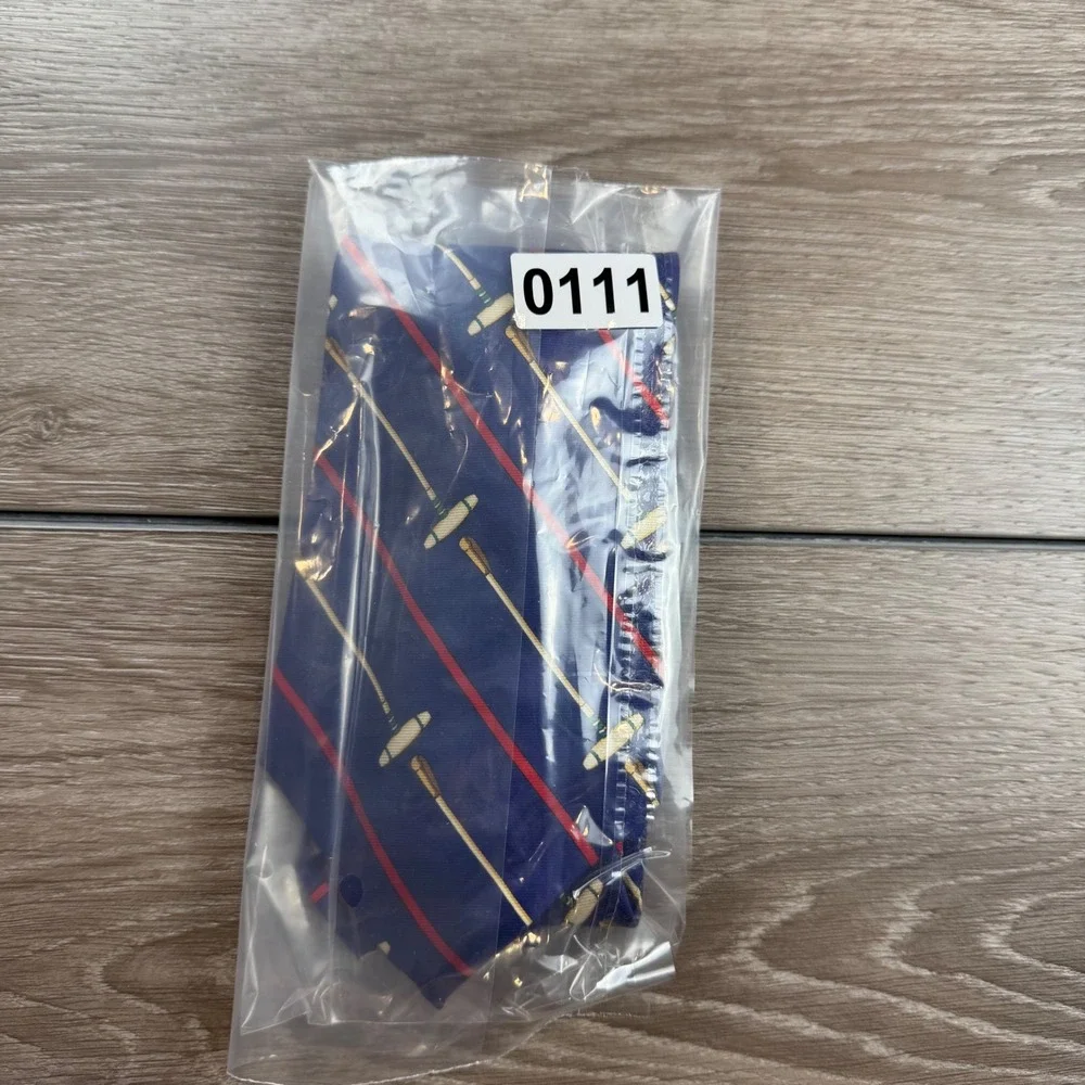 Polo Ralph Lauren Men Necktie Silk Polo Mallet Stripe Blue OS